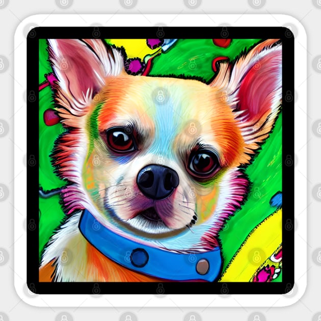 Chihuahua Dog Rainbow Painting